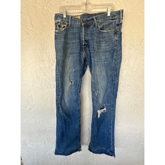 Vintage Abercrombie & Fitch - Handcrafted - Distressed Slim Low Rise Jeans-32x32 - Picture 1 of 16
